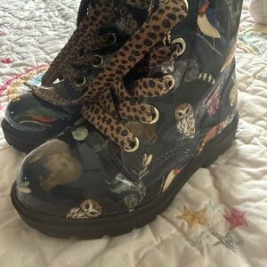 Girls Animal Print Lace-Up Boots size 8 by H&M